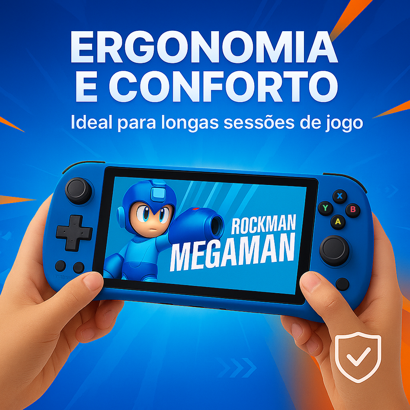 Arcadia X55 - O console portátil mais completo da categoria: PS2, SWITCH, DreamCast, PSP, XBOX e muito mais!
