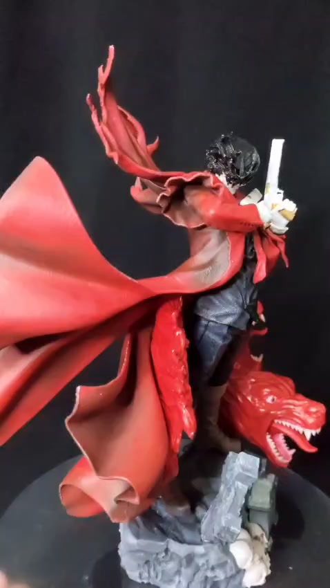 Action Figure Alucard 25 cm – Hellsing – 1:9 – Impressão 3D – colecionável 3D - figura de ação anime