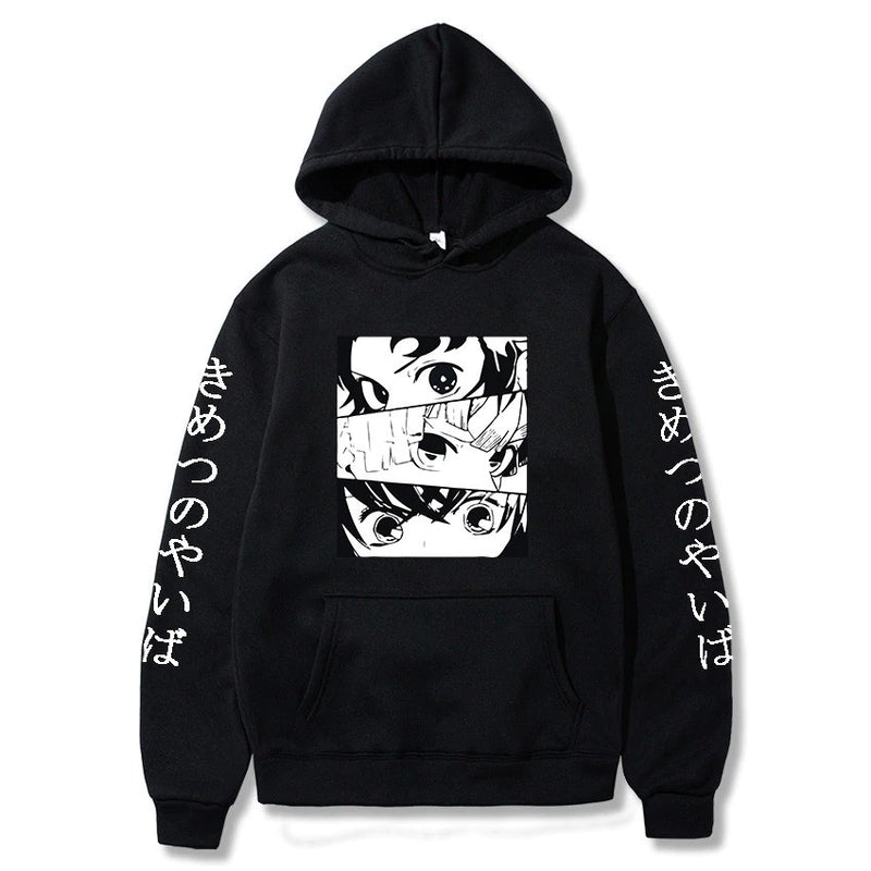 Blusa Moletom Anime Demon Slayer Kimetsu No Yaiba Harajuku Homme Canguru