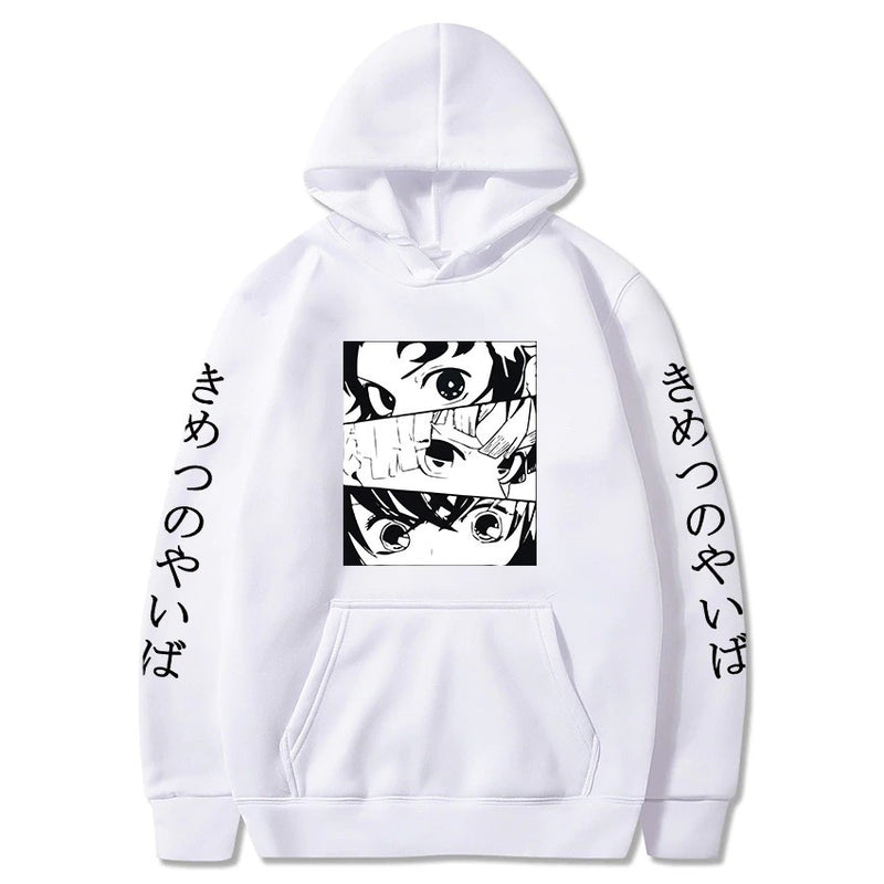 Blusa Moletom Anime Demon Slayer Kimetsu No Yaiba Harajuku Homme Canguru