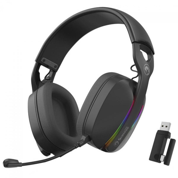 Headset Gamer Marvo Pulz 70W, Tri-Mode, Wireless, Bluetooth, USB, Drivers de 40mm, Black