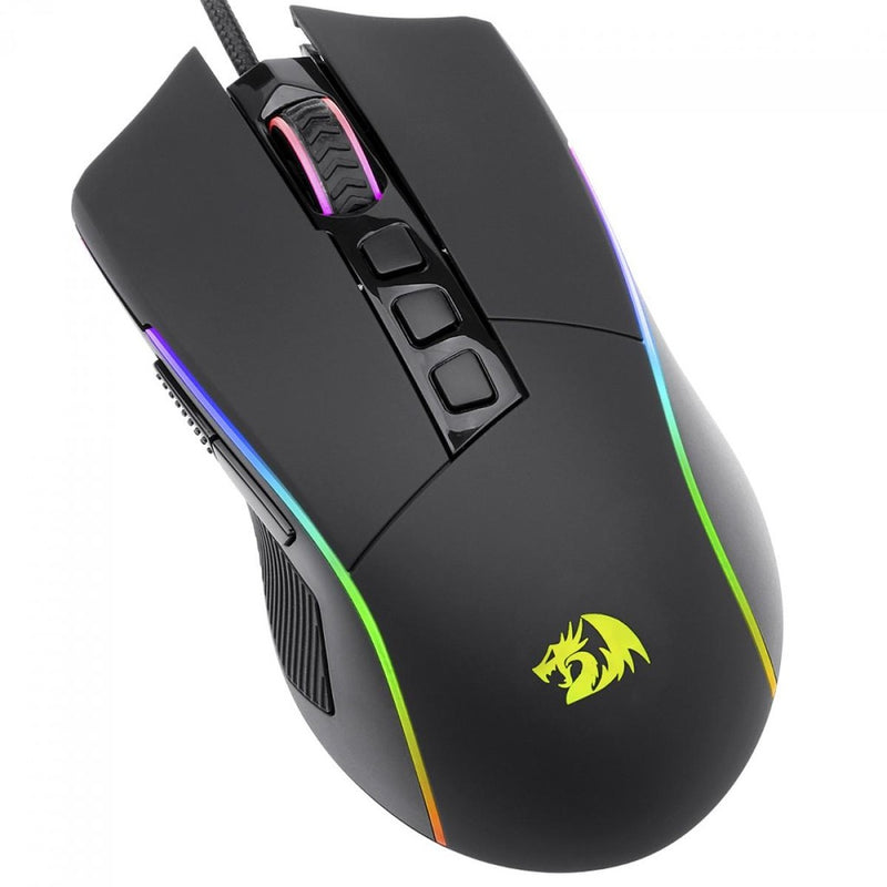 Mouse Gamer Redragon Plank RGB, 16000 DPI, 9 Botões Programáveis, Black, M812-RGB