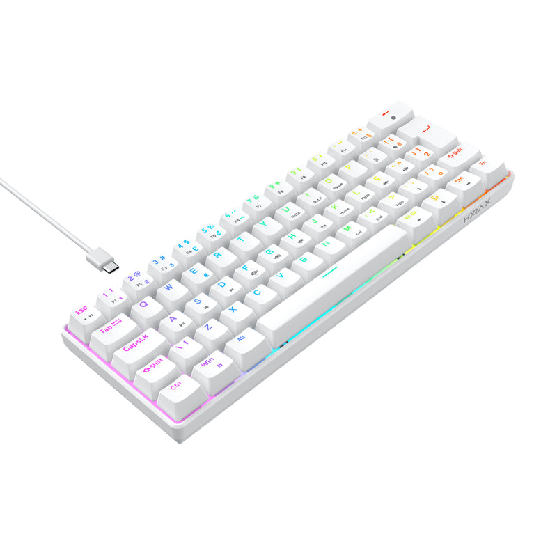Teclado Mecânico Gamer Hyrax, 60%, Thunder, Switch Huano, RGB - ABNT2