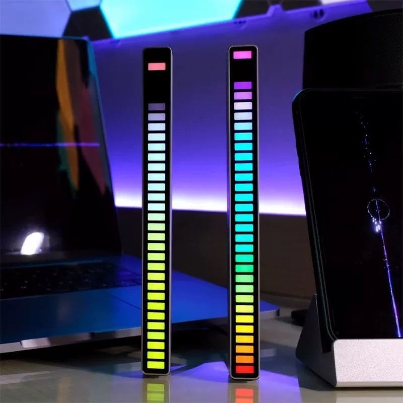 Barra de Led Rítmica RGB Sensor de Som Gamer Decorativo Adequado para lazer,esportes,carro e outros multiusos -C9