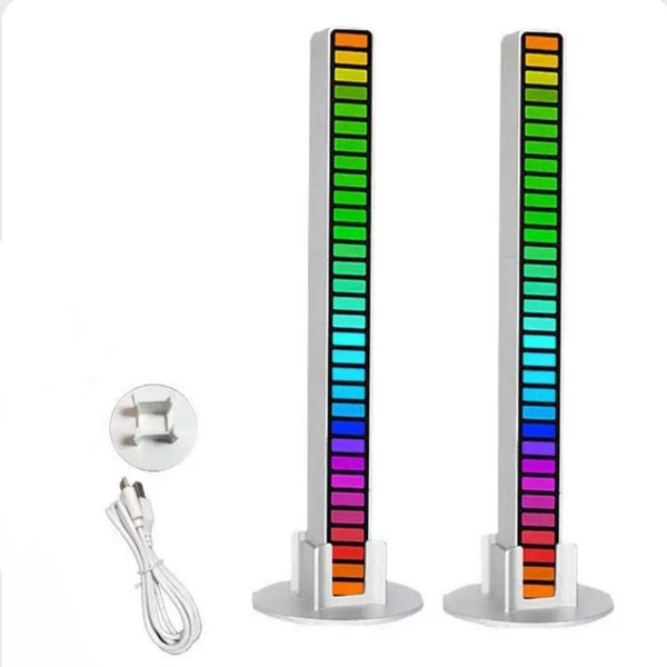 Barra de Led Rítmica RGB Sensor de Som Gamer Decorativo Adequado para lazer,esportes,carro e outros multiusos -C9