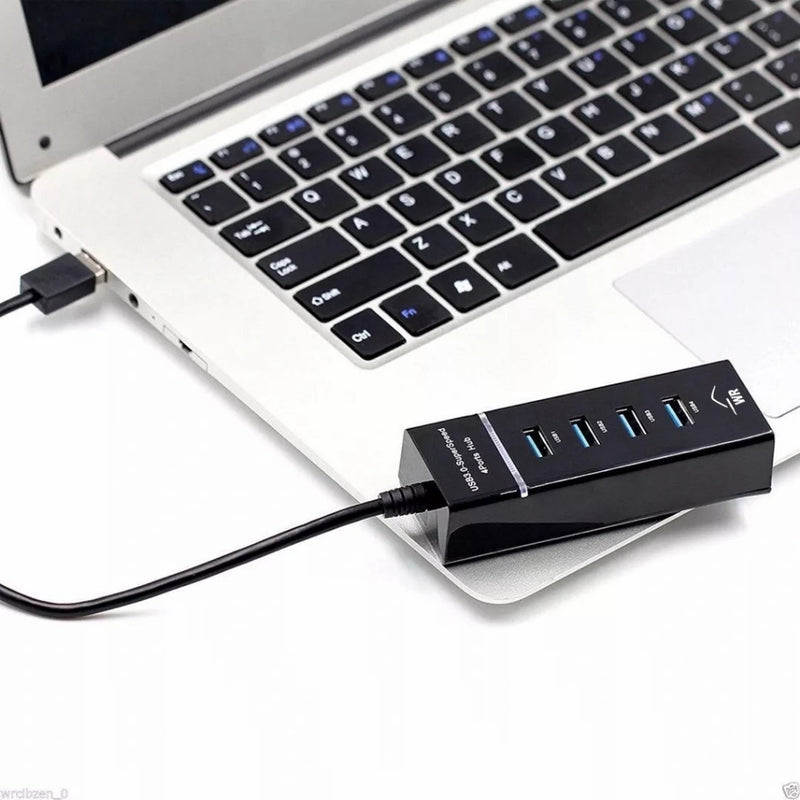 Hub Cabo USB 3.0 Adaptador 4 e 7 Portas Alta Velocidade Notebook PC Teclado 5Gbps Speed Pen Drive