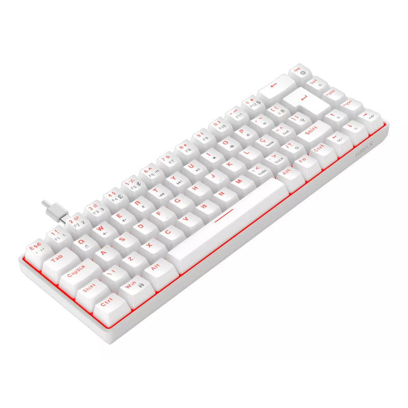 Teclado Mecânico Gamer Hyrax, 65%, Thunder Pro, Switch Huano, Led Vermelho - ABNT2