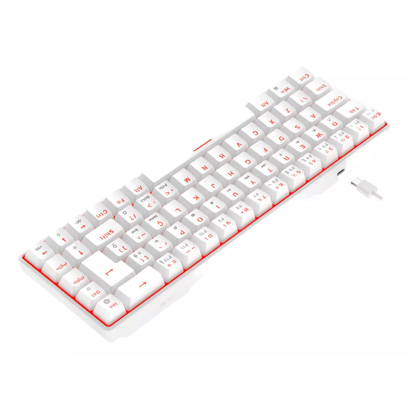 Teclado Mecânico Gamer Hyrax, 65%, Thunder Pro, Switch Huano, Led Vermelho - ABNT2