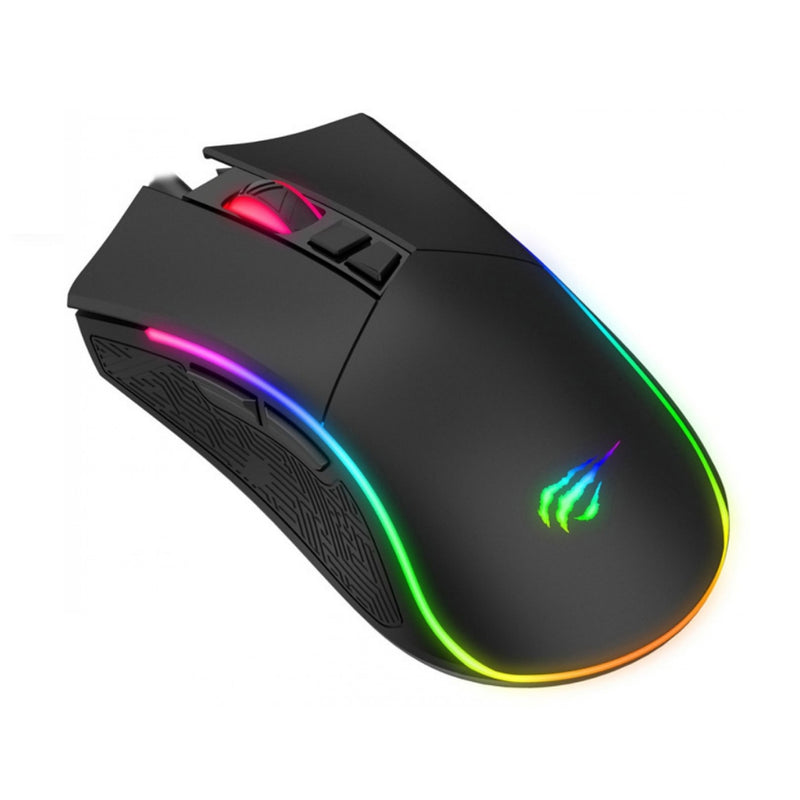 Mouse Gamer Havit MS1001S 4800 DPI 7 Botões RGB Preto