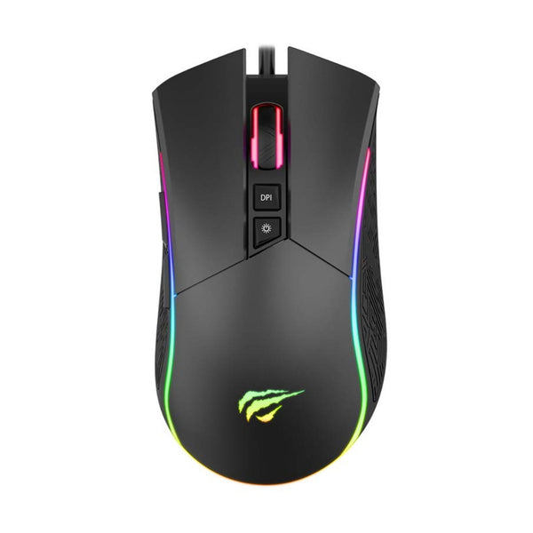 Mouse Gamer Havit MS1001S 4800 DPI 7 Botões RGB Preto