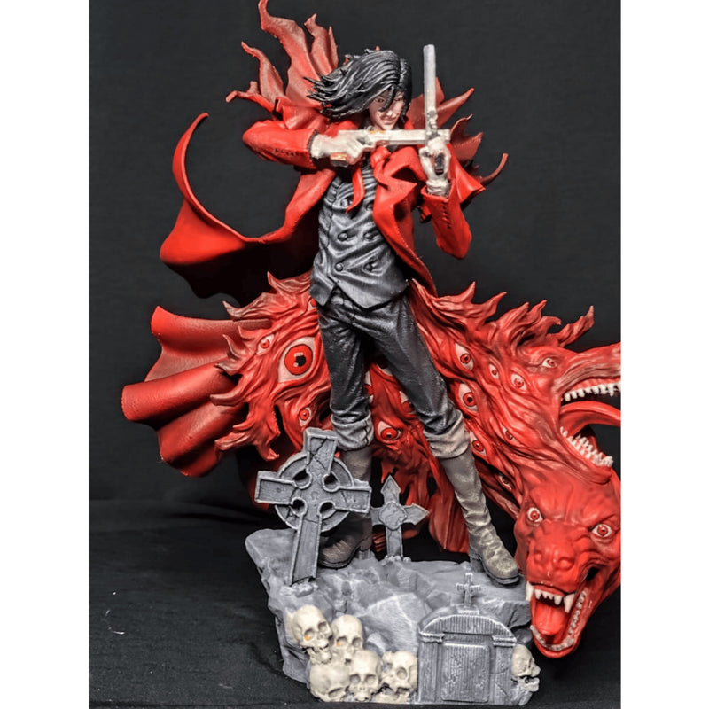 Action Figure Alucard 25 cm – Hellsing – 1:9 – Impressão 3D – colecionável 3D - figura de ação anime