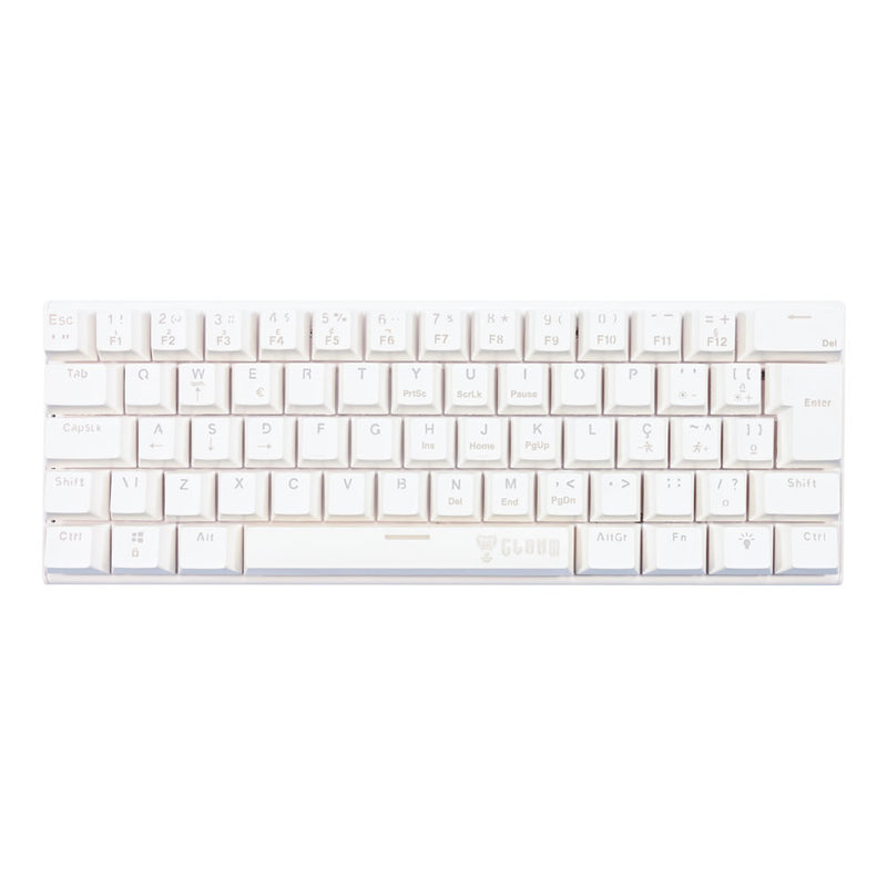 Teclado Mecânico CLAMN Night Walker CL-TK76 RGB  - Branco