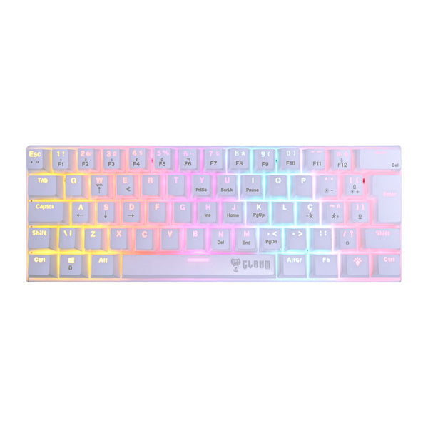 Teclado Mecânico CLAMN Night Walker CL-TK76 RGB  - Branco