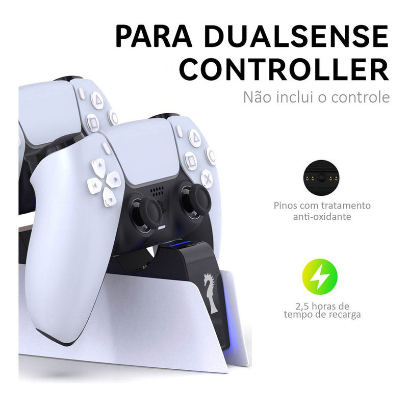 Base Carregador Duplo Controle Dock Charge Controle Ps5